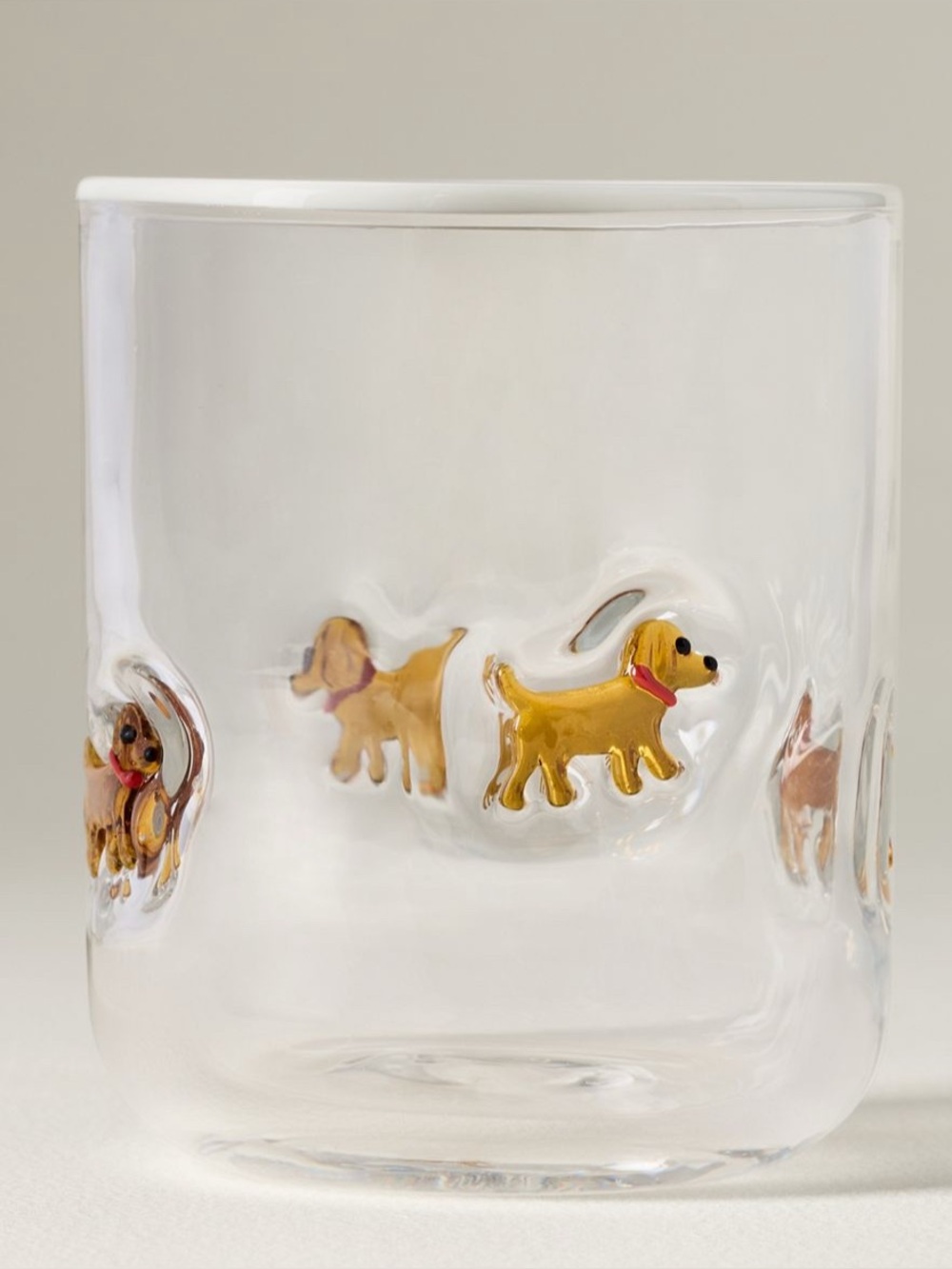 nwt Golden Retriever Anthropologie Icon Juice Glass dog